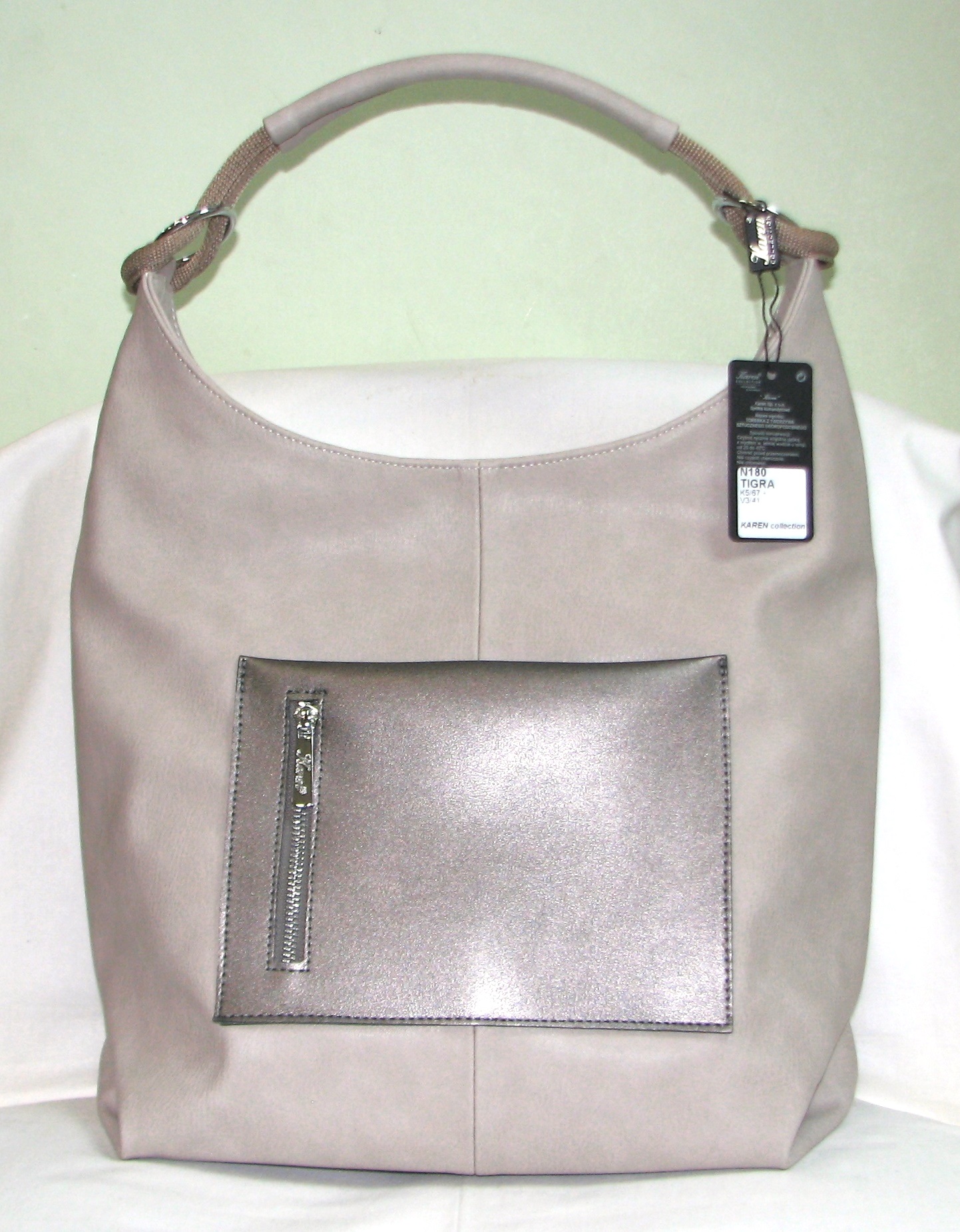 Сумка жіноча KAREN TIGRA N180 silver
